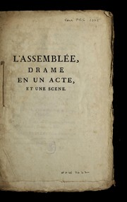 Cover of L'Assemble e by Unknown