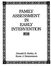 Cover of Family assessment in early intervention by Donald B. Bailey
