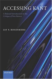 Cover of Accessing Kant by Jay F. Rosenberg
