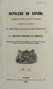 Front cover of Napoleón en España by Maximino Carrillo de Albornoz