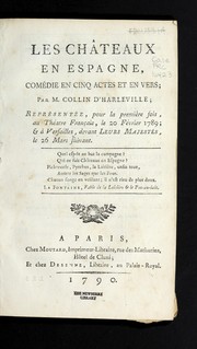 Front cover of Les cha teaux en Espagne by Collin d'Harleville M.