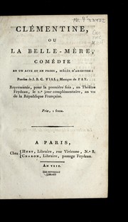 Front cover of Cle mentine, ou, La belle-me  re by Etienne Fay