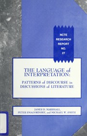 Cover of The language of interpretation by James D. Marshall