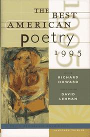 Front cover of The Best American Poetry 1995 by Richard Howard