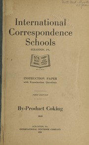 Front cover of By-product coking by International Correspondence Schools
