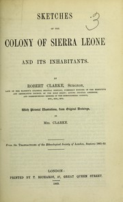Cover of Sketches of the colony of Sierra Leone and its inhabitants by Robert Clarke