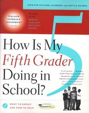 Front cover of How Is My Fifth Grader Doing in School? by Jennifer Jacobson
