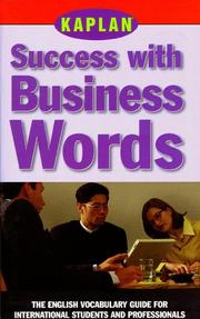 Front cover of Success with business words by Lin Lougheed