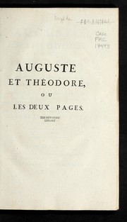 Front cover of Auguste et Theodore, ou, Les deux pages by Deze  de