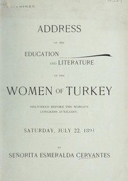 Front cover of Address on the education and literature of the women of Turkey by Esmeralda Cervantes