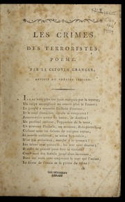 Cover of Les crimes des terroristes by Philippe-Pierre Granger