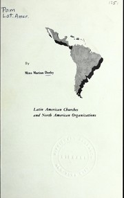 Front cover of Latin American churches and North American organizations by Marian Derby