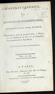 Cover of Isaure et Gernance, ou, Les refugie s religionnaires by Dumaniant M.