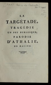 Front cover of La targe tade by Pierre Marie Franc ʹois Huvier des Fontenelles