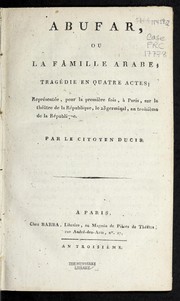 Cover of Abufar, ou, La famille arabe by J.-F Ducis