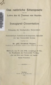 Cover of Das natürliche Sittengesetz nach der Lehre des hl. Thomas von Aquino by Friedrich Wagner