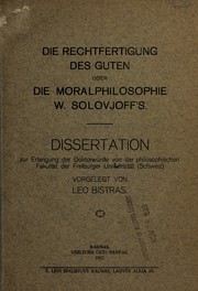Cover of Die Rechtfertigung des Guten by Vladimir Sergeyevich Solovyov