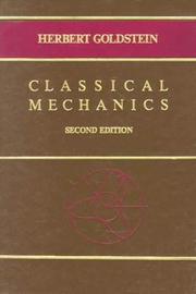 Cover of Classical mechanics by Goldstein, Herbert