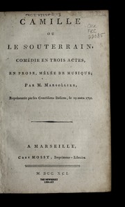 Cover of Camille, ou, Le souterrain by N. Dalayrac