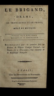 Front cover of Le brigand by Franc ʹois Benoi t Hoffmann
