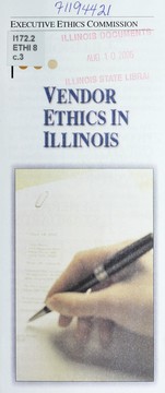 Front cover of Vendor ethics in Illinois by Illinois. Executive Ethics Commission