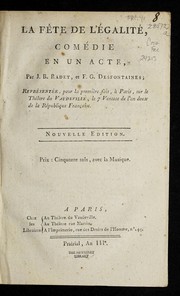 Cover of La fe te de l'e galite by Radet M.