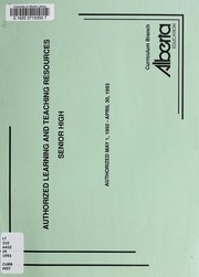 Cover of Authorized learning and teaching resources by Alberta. Curriculum Branch