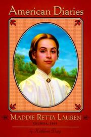 Front cover of Maddie Retta Lauren, 1864 by Kathleen Duey