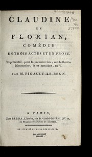 Cover of Claudine de Florian by Pigault-Lebrun