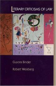 Cover of Literary criticisms of law by Guyora Binder