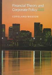Front cover of Financial theory and corporate policy by Thomas E. Copeland