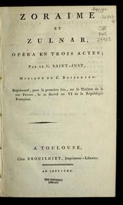 Cover of Zorai me et Zulnar by François Adrien Boieldieu