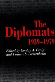 Front cover of The Diplomats, 1939-1979 by Gordon Alexander Craig