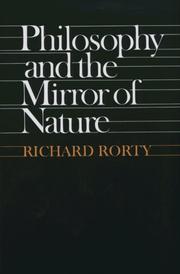 Front cover of Philosophy and the mirror of nature by Richard Rorty