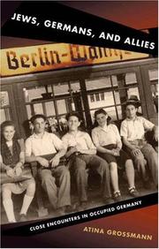 Cover of Jews, Germans, and Allies by Atina Grossmann