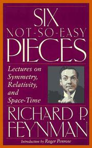 Front cover of Six not-so-easy pieces by Richard Phillips Feynman