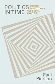 Front cover of Politics in time by Paul Pierson