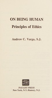 Cover of On being human by Andrew C. Varga