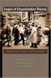 Front cover of Logics of organization theory by Michael T. Hannan