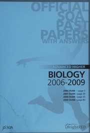 Front cover of Advanced Higher Biology 2006-2009 by SQA