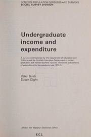 Front cover of Undergraduate income and expenditure by Peter Bush