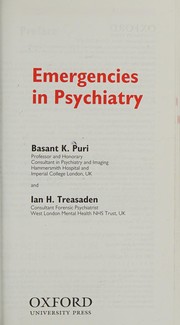 Front cover of Emergencies in psychiatry by Basant K. Puri