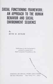 Cover of Social functioning framework by Ruth M. Butler