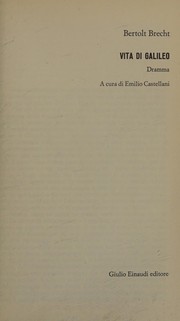 Cover of Vita di Galileo by Bertolt Brecht