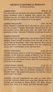 Cover of Amber passion by Elaine Barbieri