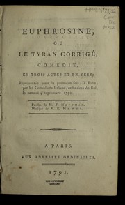 Front cover of Euphrosine, ou, Le tyran corrige by Franc ʹois Benoi t Hoffmann