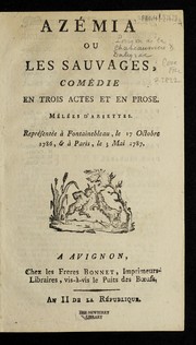 Front cover of Aze mia, ou, Les sauvages by N. Dalayrac