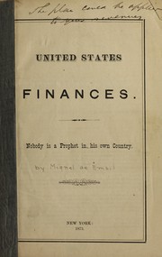 Front cover of The United States finances by Miguel de Embil