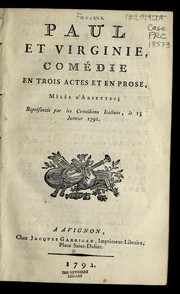 Front cover of Paul et Virginie by Favie  res M. de