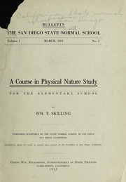Front cover of A course in physical nature study for the elementary school by William T. Skilling